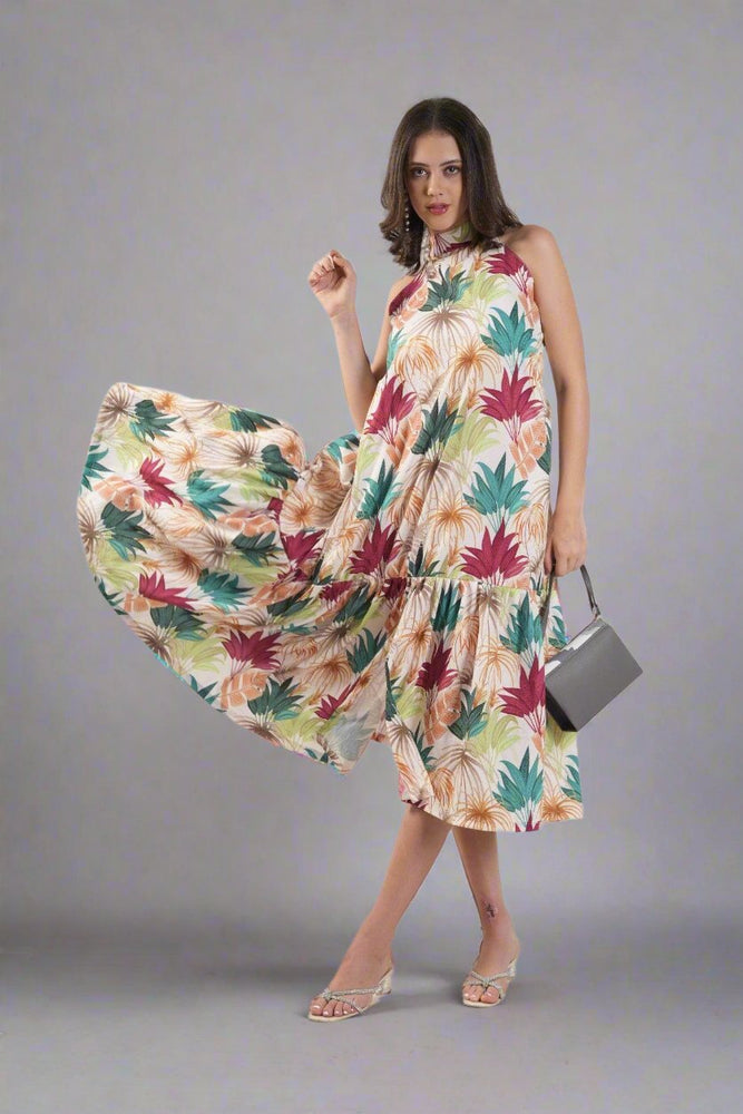 
                      
                        Printed Jungle Leaves Dress for Women
                      
                    