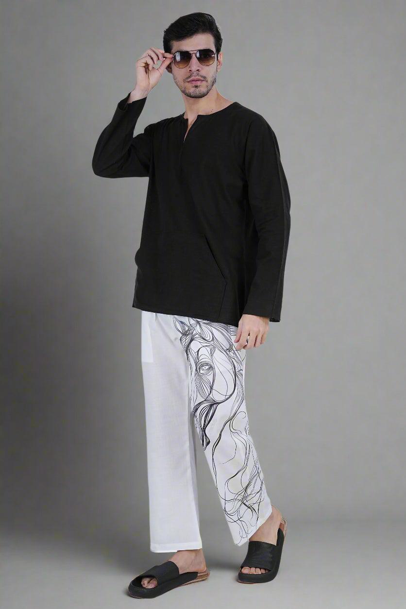 Horse Sketch Comfort Pajama - Nirmal Online