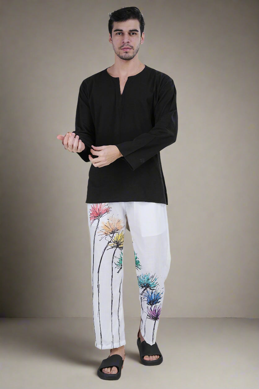 Watercolor Wildflower Pajama Kurta Set