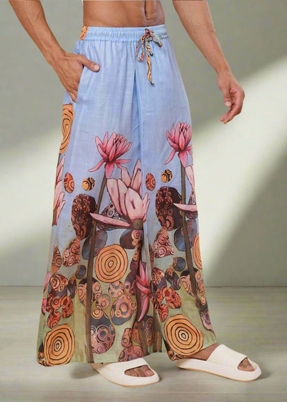 Pink Lotus Printed Pajamalungi