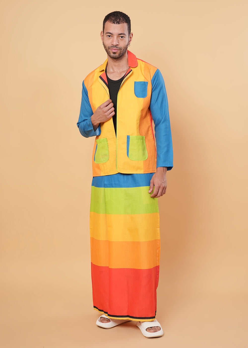 Color Splash Blazer Pajamalungi Set