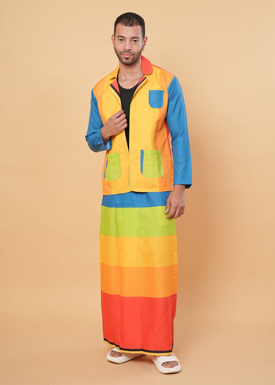 Color Splash Blazer Pajamalungi Set