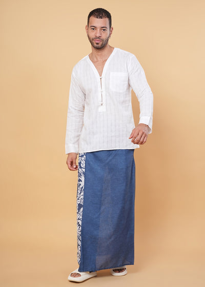 Blue Breeze Kurta Pajamalungi Set