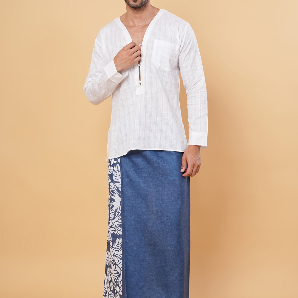 
                      
                        Blue Breeze Kurta Pajamalungi Set
                      
                    