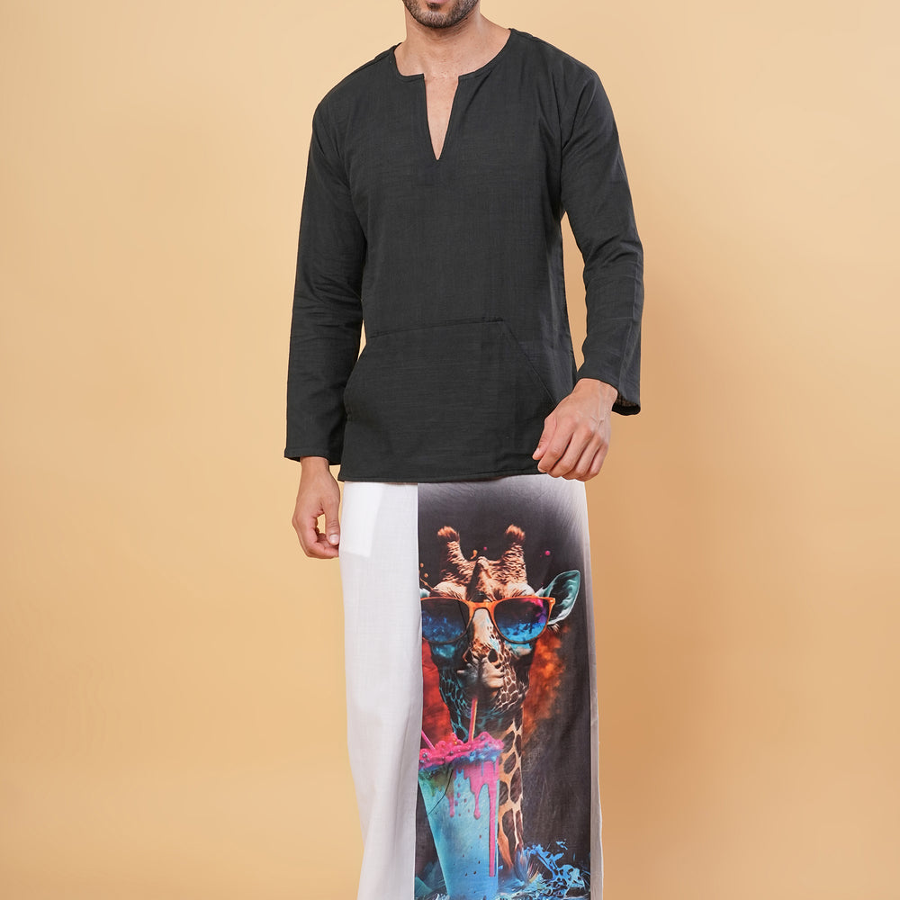 
                      
                        Cool Giraffe Kurta Pajamalungi Set
                      
                    
