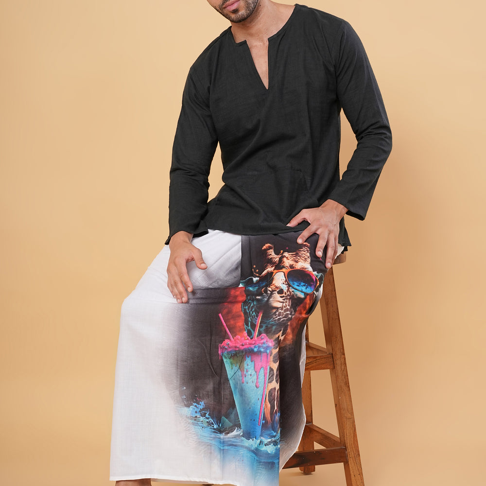 
                      
                        Cool Giraffe Kurta Pajamalungi Set
                      
                    