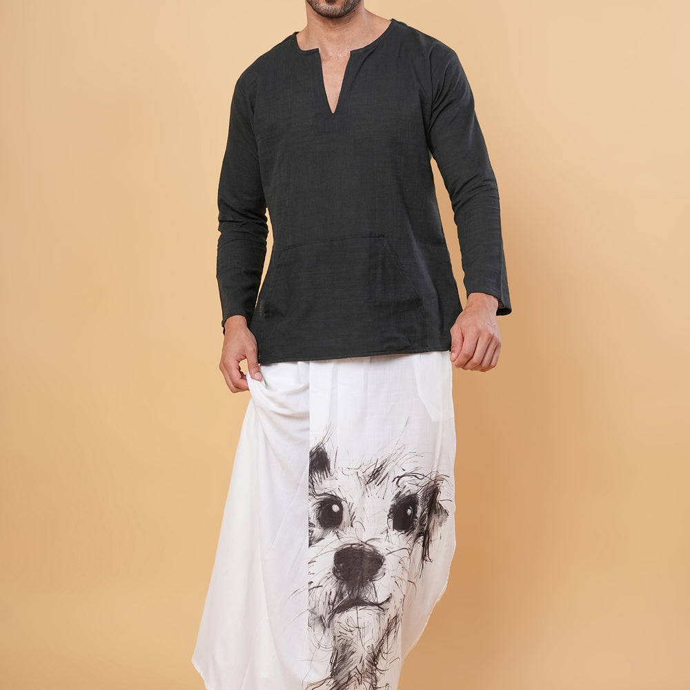 
                      
                        Doggo Doodle Kurta Pajamalungi Set
                      
                    
