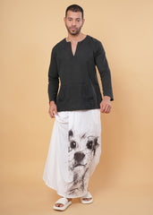 Doggo Doodle Kurta Pajamalungi Set