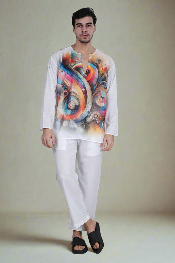 
                      
                        Vibrant Swirl Kurta
                      
                    