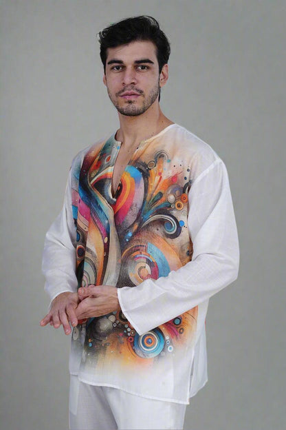 Vibrant Swirl Kurta