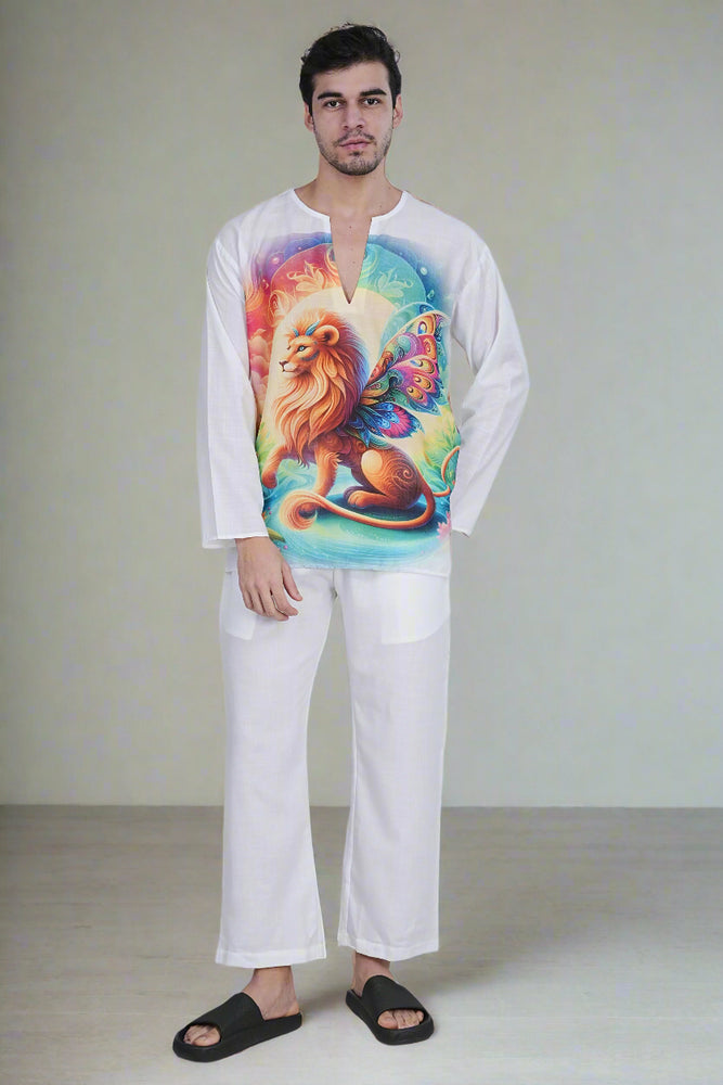 
                      
                        Dreamscape Lion  Kurta Pajama Set
                      
                    