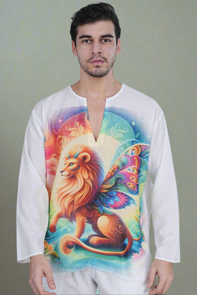 
                      
                        Dreamscape Lion  Kurta Pajama Set
                      
                    