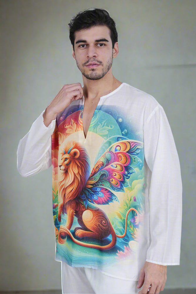 
                      
                        Dreamscape Lion  Kurta Pajama Set
                      
                    