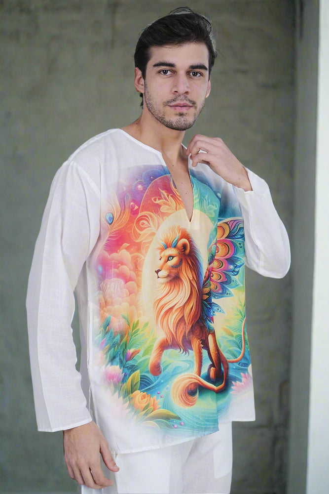 
                      
                        Dreamscape Lion  Kurta Pajama Set
                      
                    