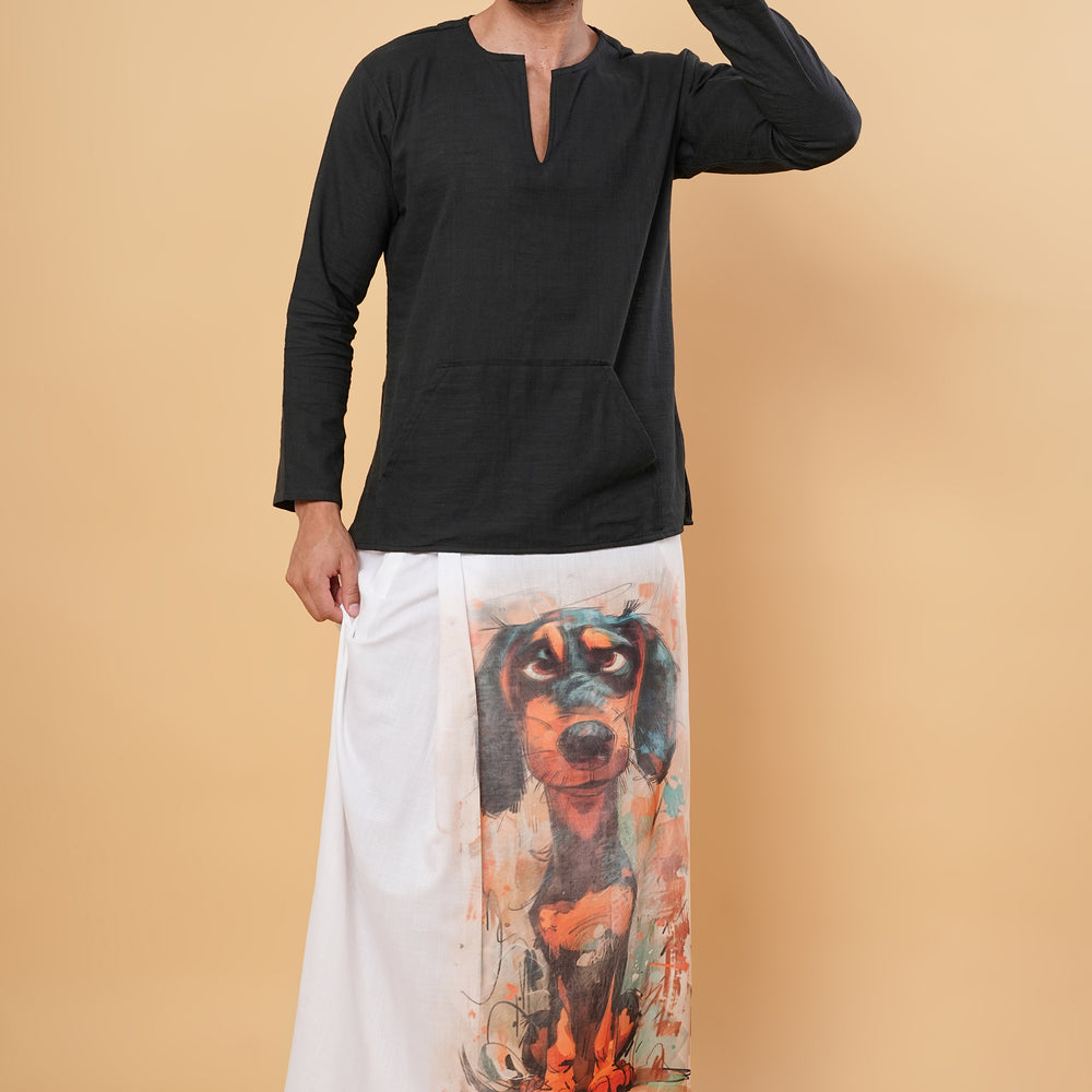 
                      
                        Playful Pup Kurta Pajamalungi Set
                      
                    