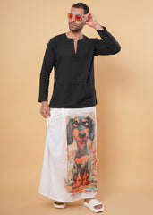 Playful Pup Kurta Pajamalungi Set