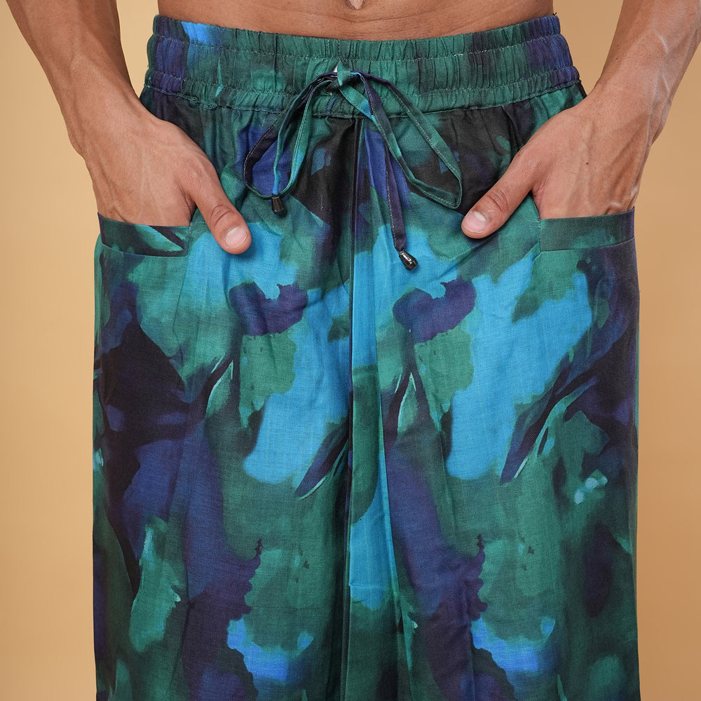 
                      
                        Abstract Aqua Kurta Pajamalungi Set
                      
                    