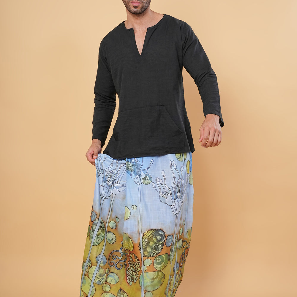 
                      
                        Sea Breeze Bloom Kurta Pajamalungi Set
                      
                    
