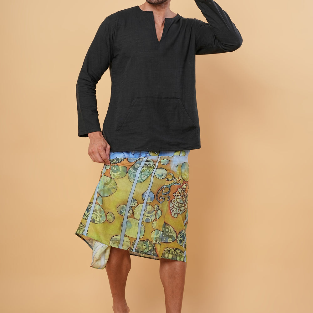 
                      
                        Sea Breeze Bloom Kurta Pajamalungi Set
                      
                    