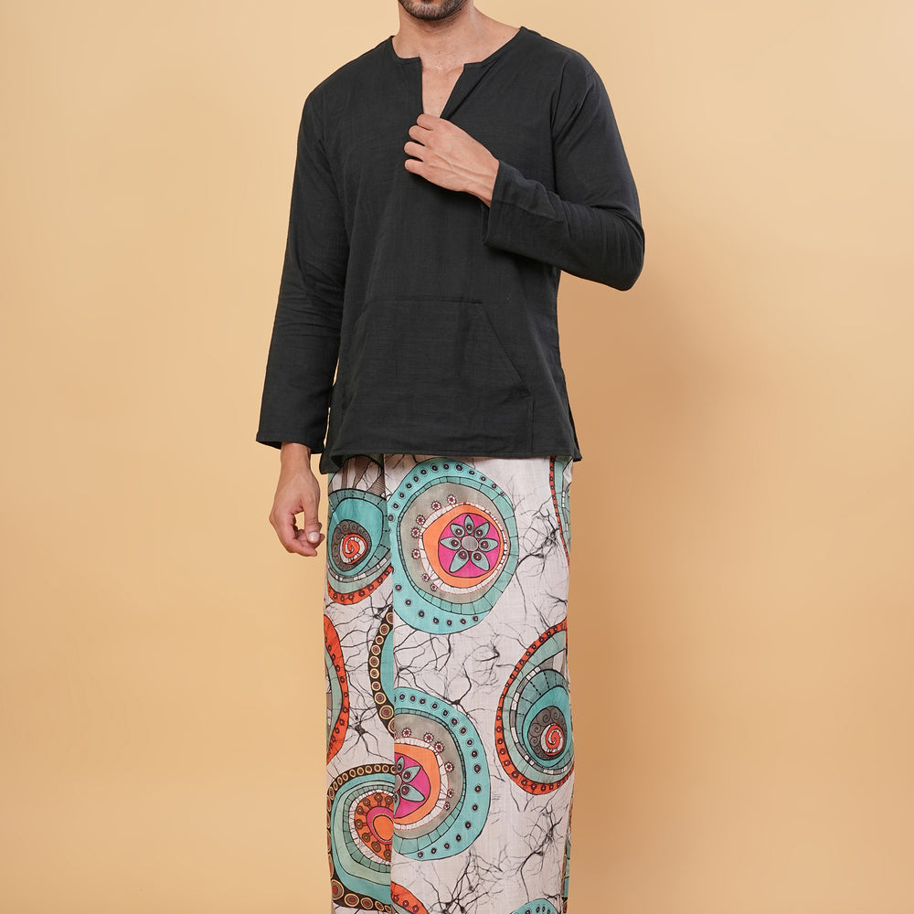 
                      
                        Mystic Mandala Kurta Pajamalungi Set
                      
                    