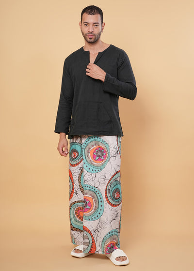 Mystic Mandala Kurta Pajamalungi Set