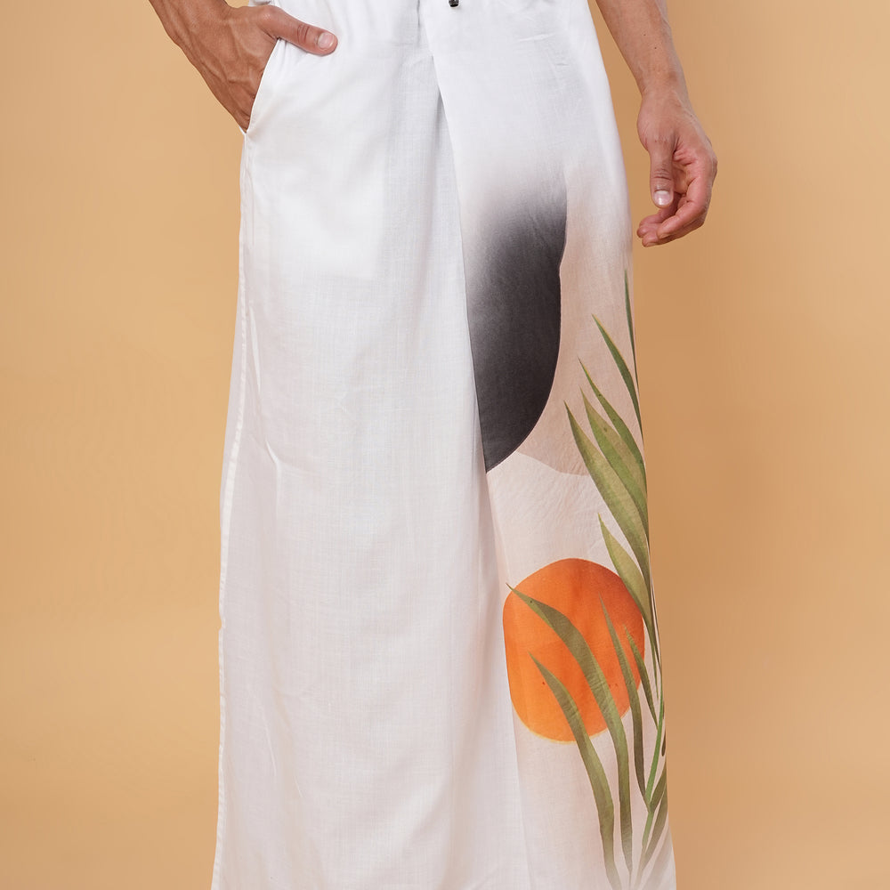 
                      
                        Sun & Leaf Wrap Kurta Pajamalungi Set
                      
                    