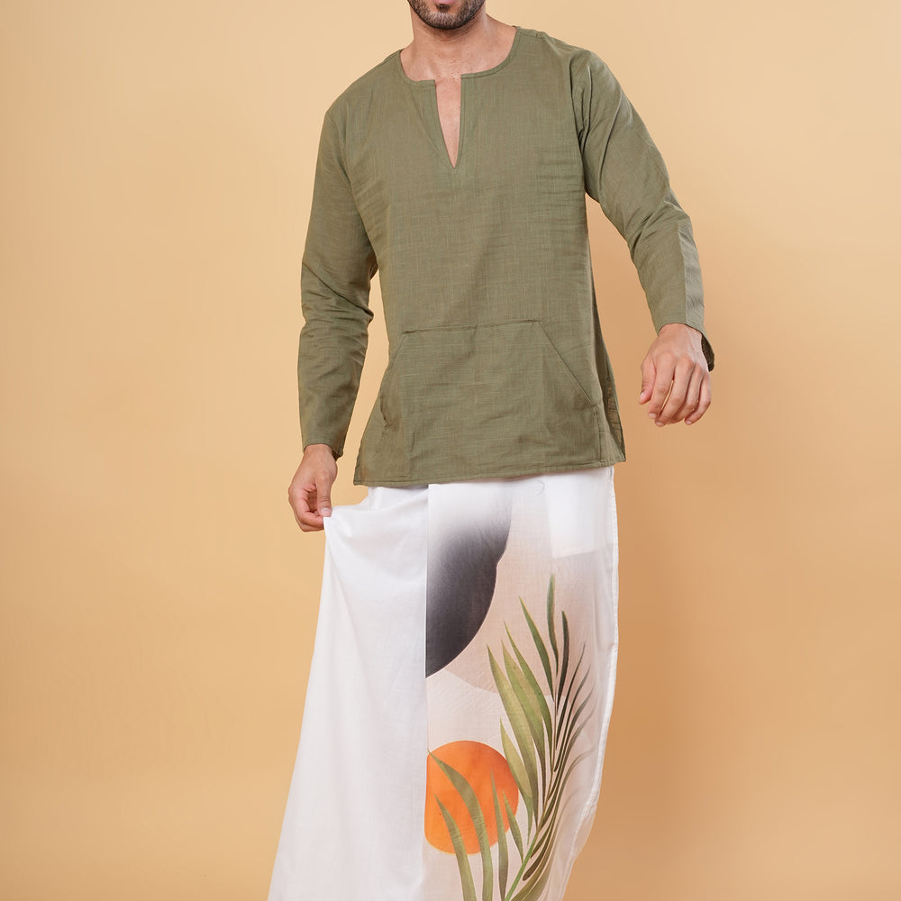 
                      
                        Sun & Leaf Wrap Kurta Pajamalungi Set
                      
                    
