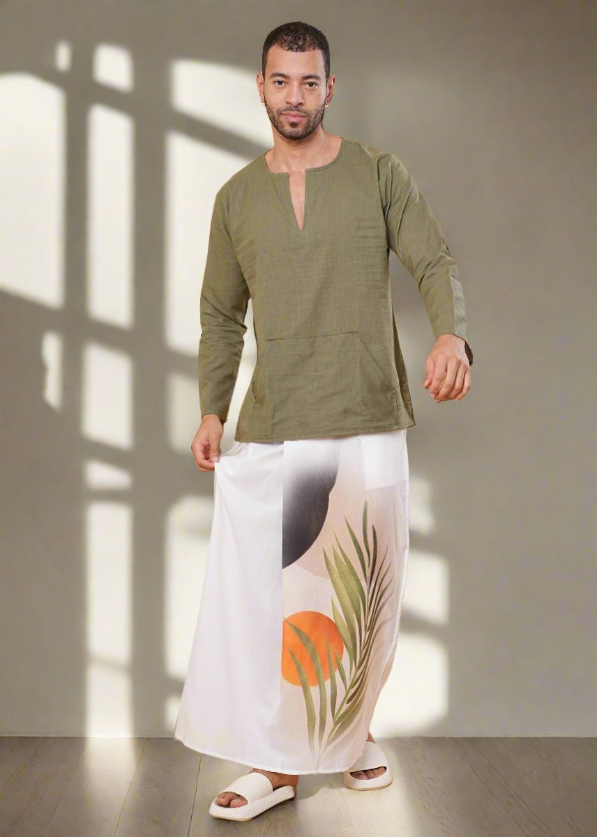 Sun & Leaf Wrap Pajamalungi