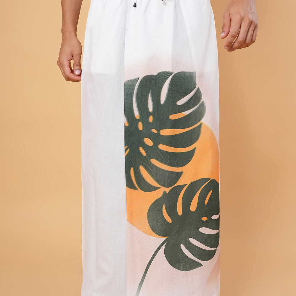 
                      
                        Sunset Jungle Wrap Kurta Pajamalungi Set
                      
                    