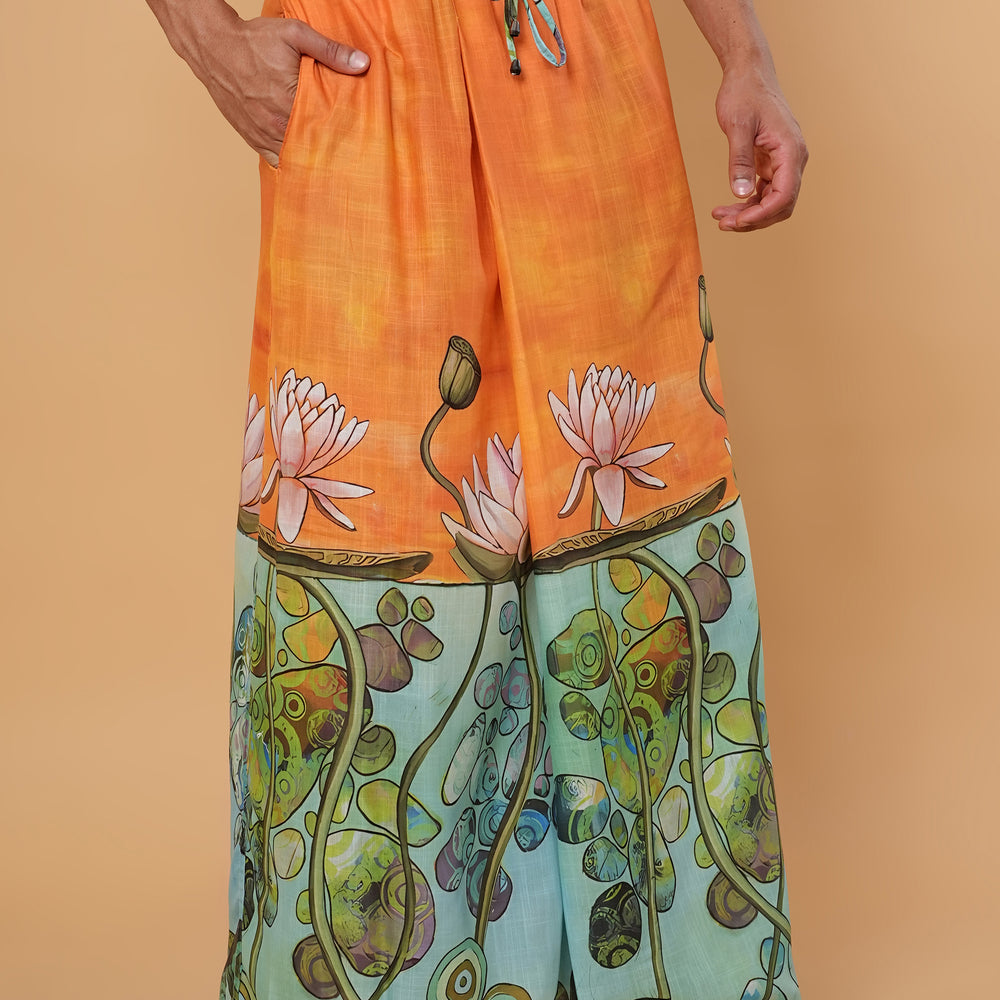 
                      
                        Serenity Lotus Wrap Kurta Pajamalungi Set
                      
                    