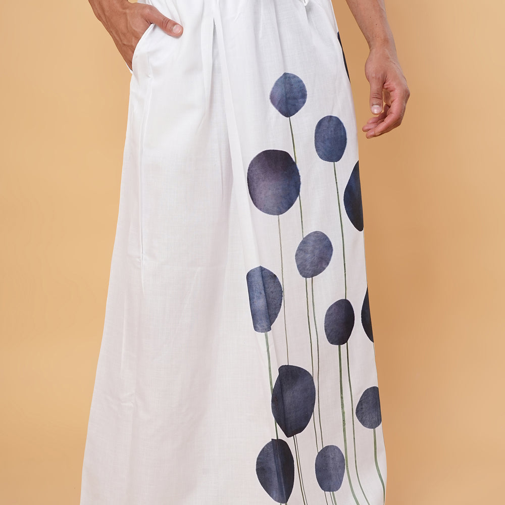 
                      
                        Navy Blossom Kurta Pajamalungi Set
                      
                    