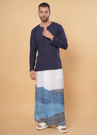 Midnight Indigo Kurta Pajamalungi Set!