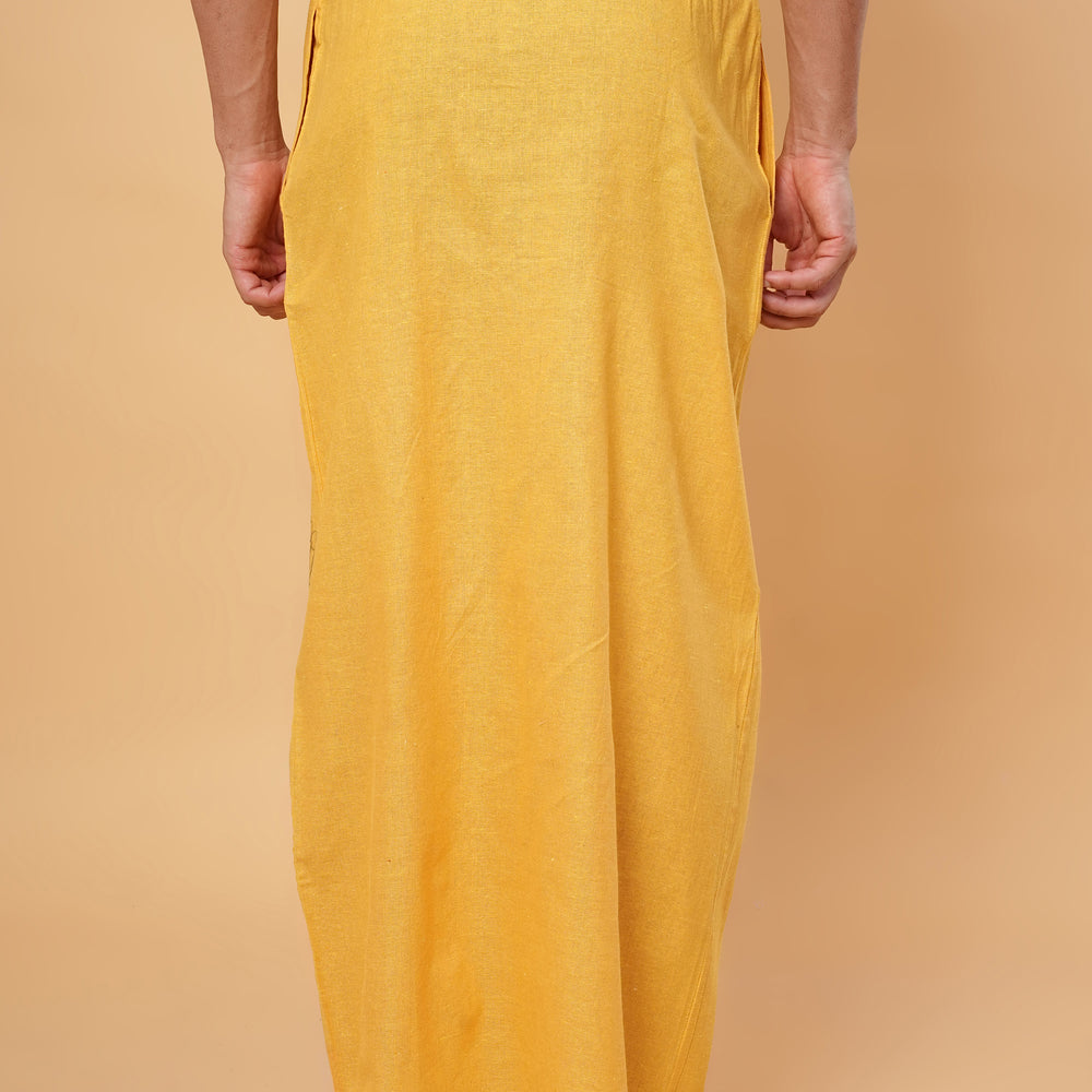 
                      
                        Mustard Floral Printed Kurta Pajamalungi Set
                      
                    
