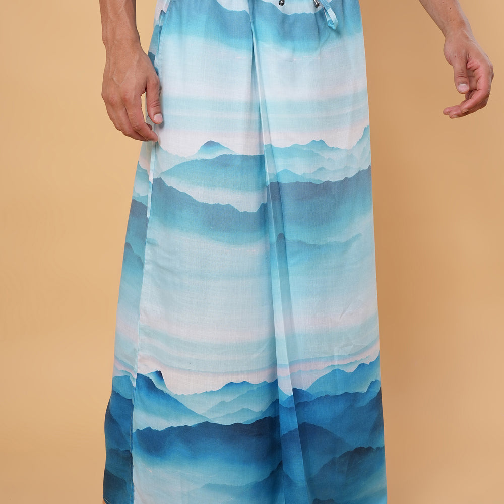 
                      
                        White Cotton Kurta Pajamalungi Set
                      
                    