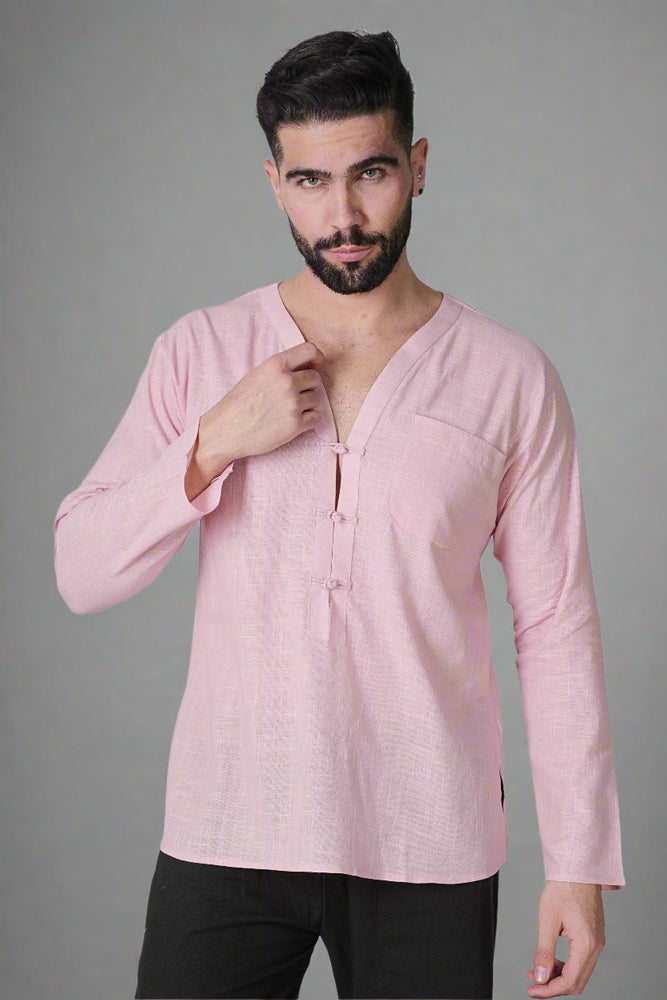 
                      
                        Blush Serenity Slub Kurta
                      
                    