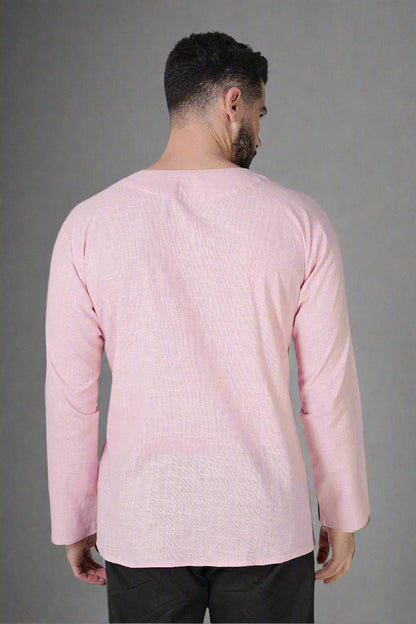 Blush Serenity Slub Kurta