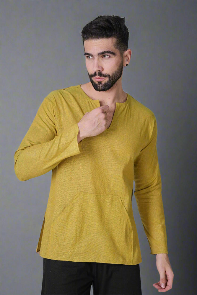 
                      
                        Mustard Aura Pocket Kurta
                      
                    