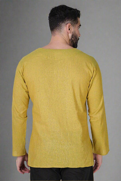 Mustard Aura Pocket Kurta