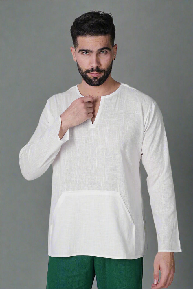 
                      
                        Off Shoulder Emerald Breeze Cotton Kurta
                      
                    