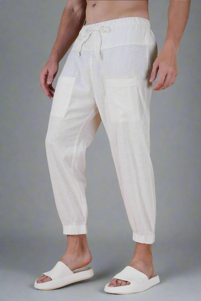 
                      
                        Plain White Cotton Lower
                      
                    