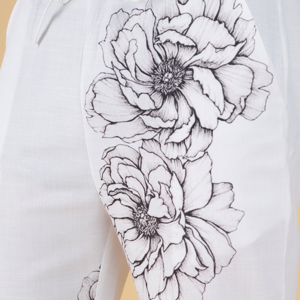 
                      
                        Floral Print White Pajama
                      
                    