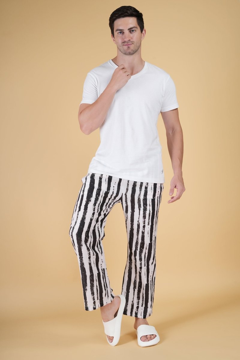 Black & White Brush Stripe Pajama