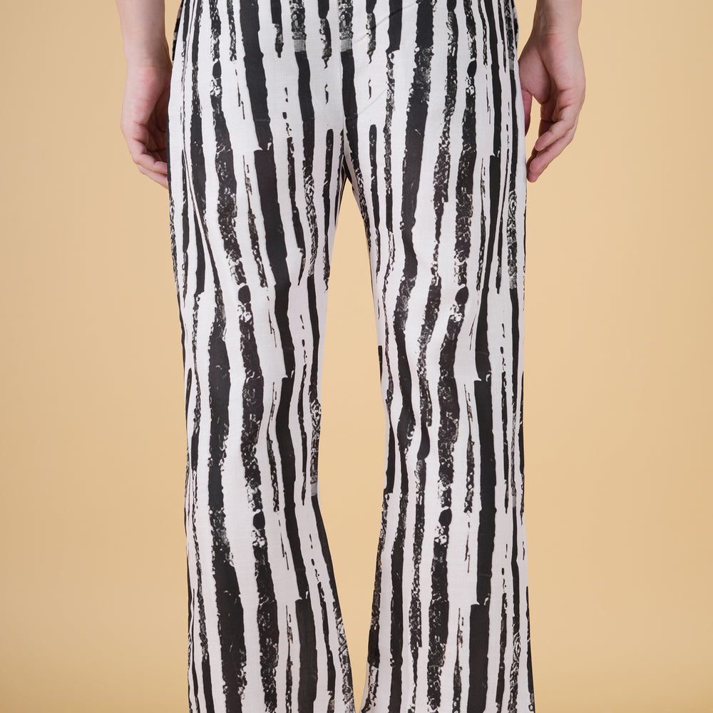 
                      
                        Black & White Brush Stripe Pajama
                      
                    