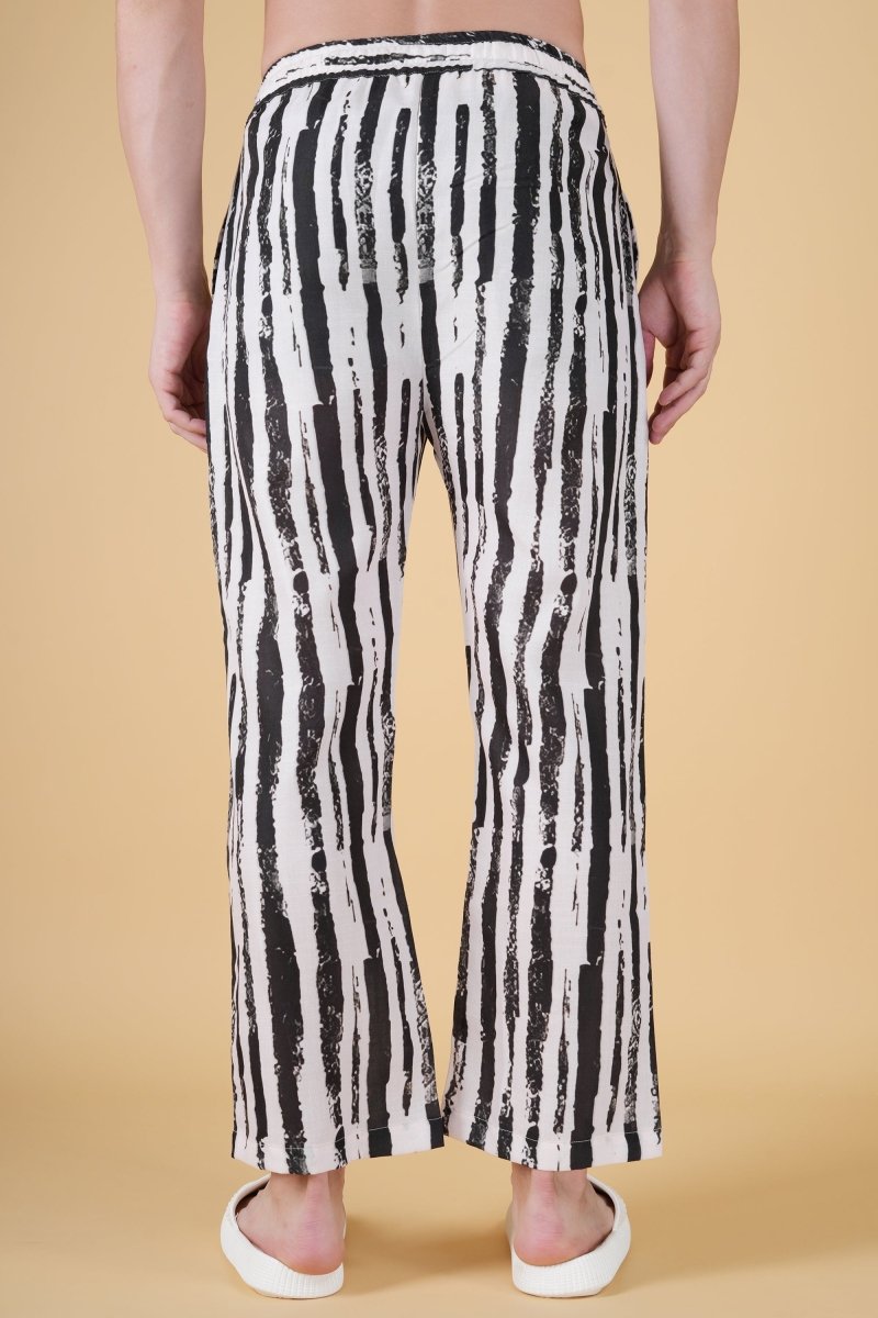 Black & White Brush Stripe Pajama