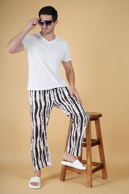 Black & White Brush Stripe Pajama