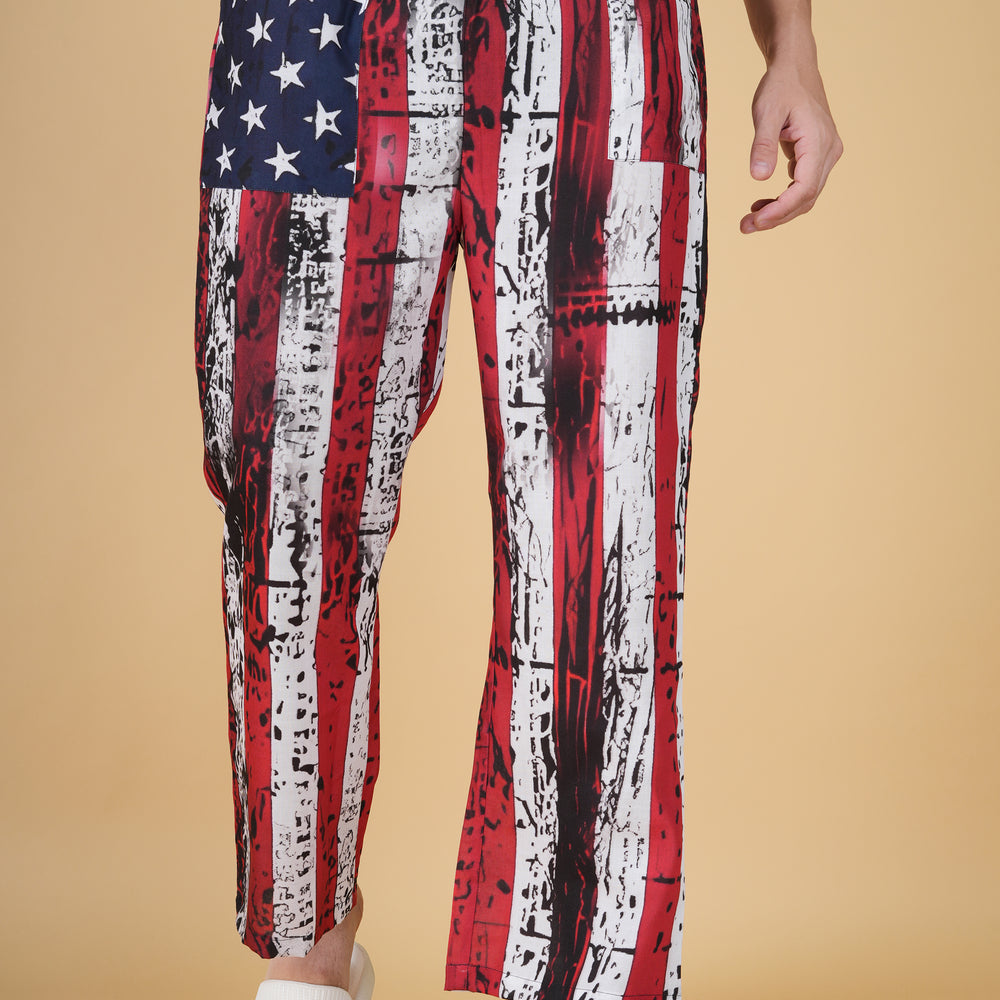 Star And Stripe Printe Pajama