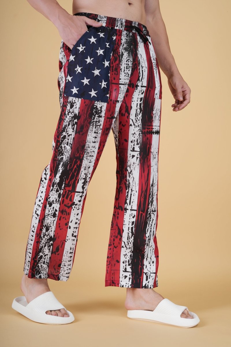 Star And Stripe Printe Pajama