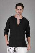 Plain Body fit Cotton Kurta - Nirmal Online