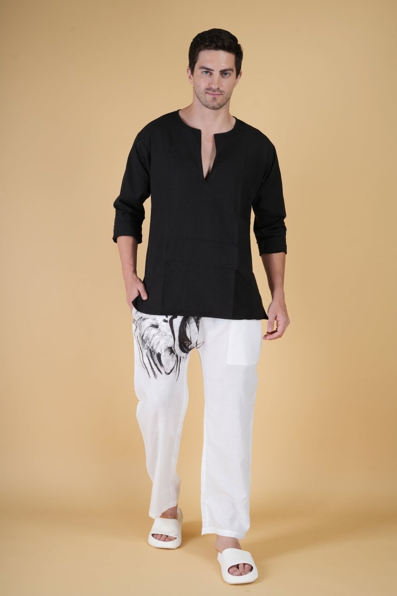 Lion Print White Pajama