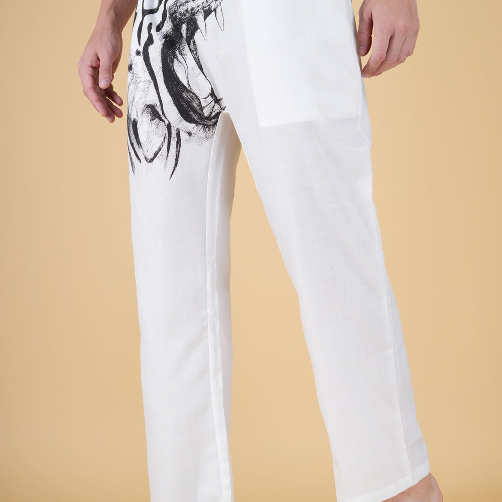 
                      
                        Lion Print White Pajama
                      
                    